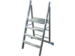 steiger,4trede(n),bordes H 950mm,aluminium - 1