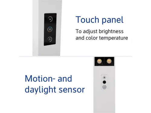 Staande Led-lamp MAULsirius colour vario sensor Dimbaar Wit