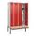 locker met bank,HxBxD 2120x1200x815mm,4vak,vak B 300mm,draaigrendel