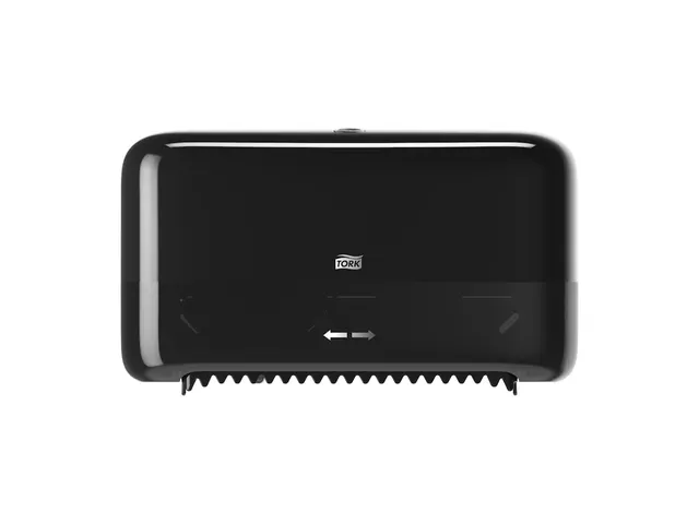 Tork T7 OptiServe Hulsloos Toiletpapier Dispenser Elevation Zwart