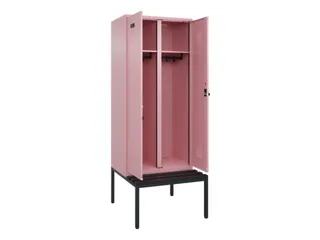 locker met bank,voor scheiding van kleding,HxBxD 2120x800x815mm,2vak - 1