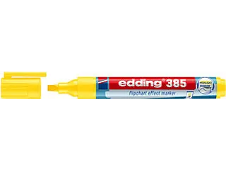Edding 385 Flipchart effect marker Geel - 1