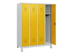 schoollocker,HxBxD 1630x1200x500mm,4vak,vak B 300mm,cil.-slot,voeten