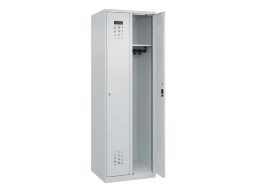 locker,HxBxD 1850x600x500mm,2vak,vak B 300mm,cil.-slot,staand op vloer