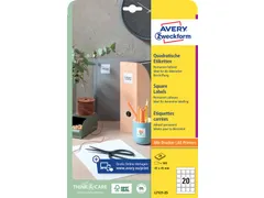 Etiket Avery Zweckform L7121-25 QR code 45x45mm opaak 500 etiketten
