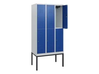 dubbeldekse locker,HxBxD 1950x900x500mm,3x2vak.,vak B 300mm,cil.-slot - 2