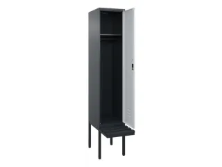 locker met bank,HxBxD 2120x400x815mm,1vak,vak B 400mm,cil.-slot - 2