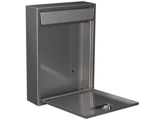 Brievenbus Ibiza Inox Grijs met naamplaatje incl. 2 sleutels 36x26x8cm - 3
