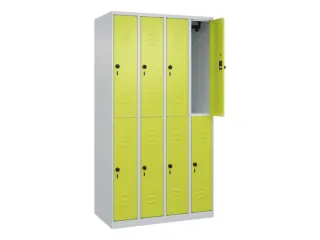 dubbeldekse locker,HxBxD 1850x1000x500mm,4x2vak.,vak B 250mm - 2
