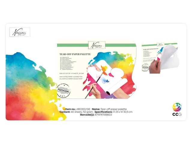 Afscheurpalet Nassua fine art 23x30.5cm 40vel