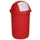 Afvalverzamelaar Kunststof 50 Liter HxØ 760x410mm Inworpklep Rood