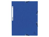 Elastomap 3 kleppen glanskarton 355gm² - A4-Blauw