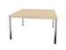 Table de conférence carré 740x1400x1400mm NE-érable 4 Pieds chromé
