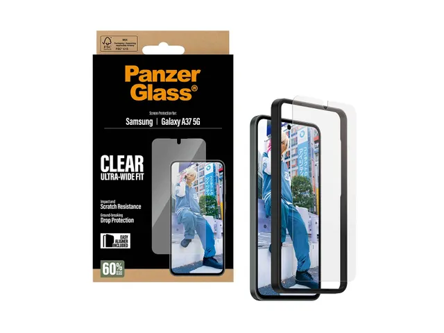 PanzerGlass Screen Protector Ultra-Wide Fit - Clear - Samsung Galaxy A