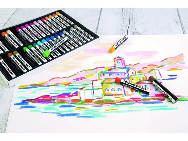 Oliepastelkrijt Eberhard Faber 11mm doos a 36 st assorti