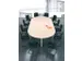 Table de réunion ovale 720x2000x900mm hêtre 4 pieds RAL9006