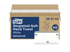 Tork 290143 Handdoek Advanced H3 Singlefold 2-laags Wit 15x250 stuks