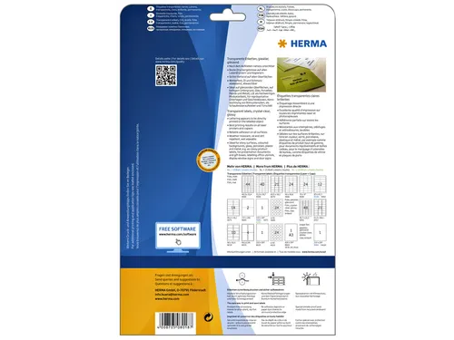 HERMA 8018 Transparant folie-etiket Glanzend A4 96x50,8mm 250 stuks