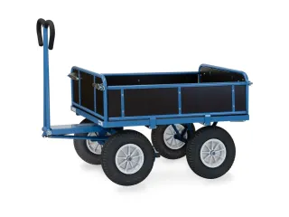 Handtrekwagen 6454P 750kg 1140x740mm hout polyurethaan wielen - 1