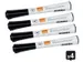 Marqueur tableau blanc Nobo Glide Fin 1mm Noir 4 pièces