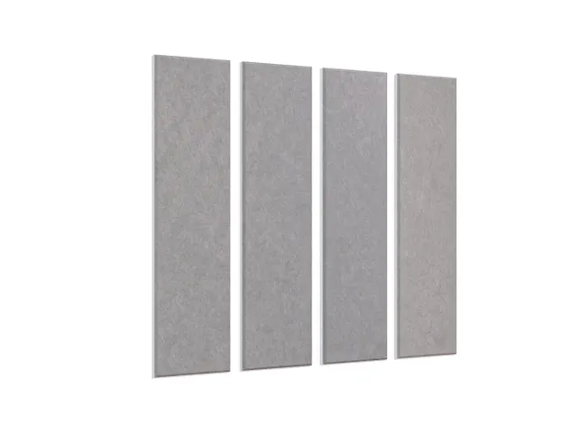 Akoestische PET-vilt wandtegels 30x120cm Lichtgrijs 4 Stuks