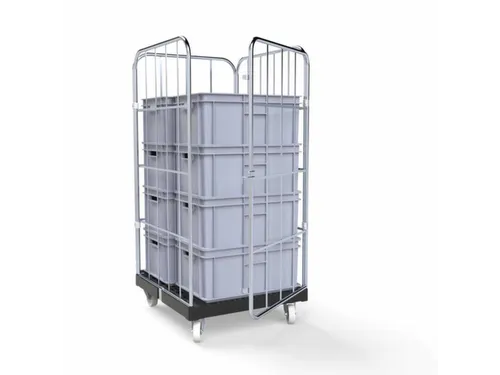 rolcontainer,draagverm. 500kg,laadvl. LxB 803x664mm