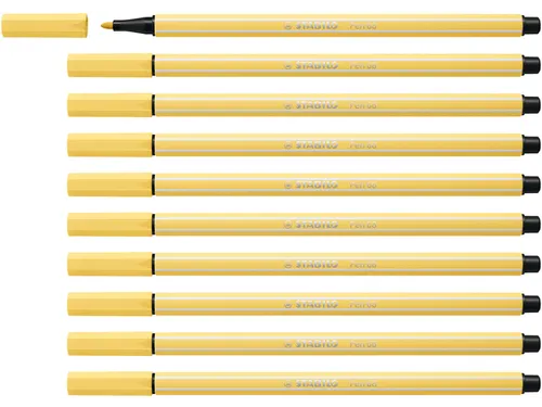 Viltstift STABILO Pen 68/23 medium lichtgeel
