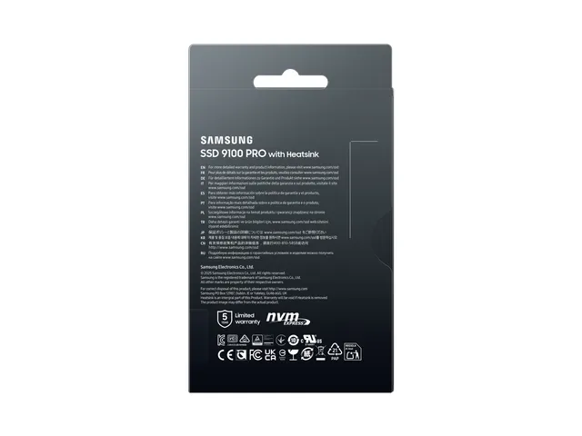 SSD Interne 9100 PRO PCIe 5.0x4 4 To avec dissipateur