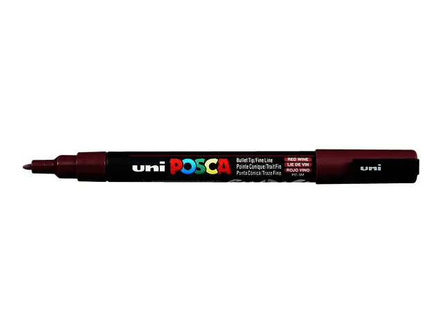 Verfstift Posca PC3M Fijne punt 0,9-1,3mm Wijnrood
