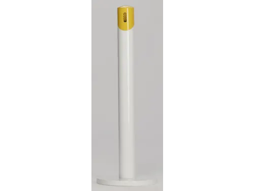 Staande Asbakzuil 2 liter H 1005mm Rond Ral9016 Ral1023