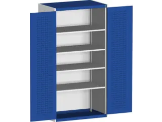 kast met sleufplaat,HxBxD 2000x1050x650mm,4xStalen bodem - 1