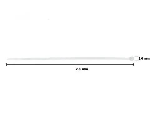 Kabelbinder Seco kleurloos 3.6mm x 140mm. 10x100st