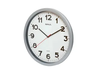 Wandklok MAUL Step Quartz Ø40x5cm kunststof zilver/wit stildraaiend - 3
