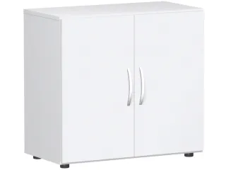 kantoorkast,HxBxD 752x800x420mm,1xhouten vloer,2ordnerhoogte,romp wit - 1