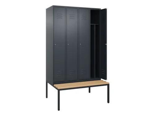 locker voor scheiding van kleding,HxBxD 2120x1200x815mm,4vak