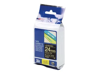 Lettertape Brother P-touch Tze-354 24mm Goud Op Zwart - 1