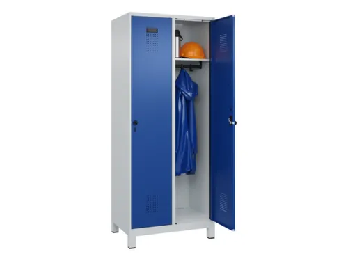 locker,HxBxD 1950x800x500mm,2vak,vak B 400mm,draaigrendel,voeten