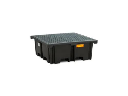 PE-opvangbak,v. 4x200l vat,opvangvol. 400l,HxBxD 480x1290x1290mm