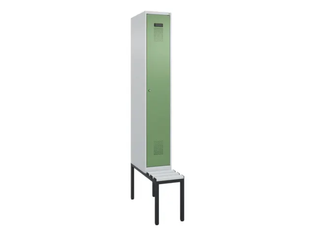locker met bank,voor scheiding van kleding,HxBxD 2120x300x815mm,1vak