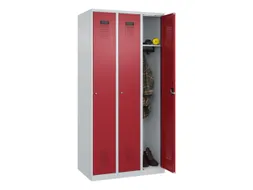 locker,HxBxD 1850x900x500mm,3vak,vak B 300mm,cil.-slot,staand op vloer