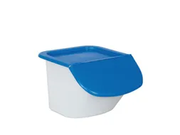 ingrediëntendispenser HxBxD 280x400x440mm 15l PP bak/deksel wit/blauw