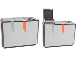 Brandveilige Afvalscheidingsunit Recyclostar 3 165 Liter - 1