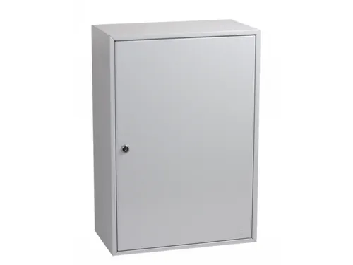 sleutelkast,200haak,HxBxD 550x380x140mm,romp grijs,front grijs