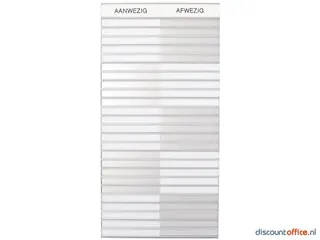In-uit Bord 25 Namen Magnetisch Aan/afwezigheidsbord Groot Wit - 1