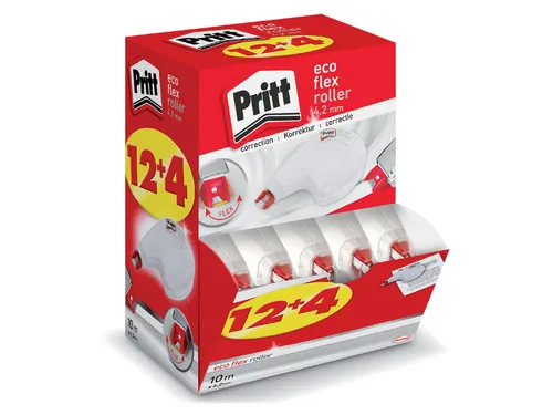 Correctieroller Pritt Eco Flex 4.2mmx10m Valuepack 12+4 gratis