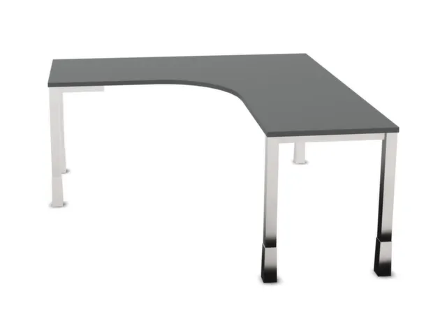 bureau à retour à hauteur réglable,MS-gris foncé