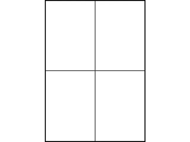 Etiket Avery Zweckform 3483-200 105x148mm A6 wit 800stuks