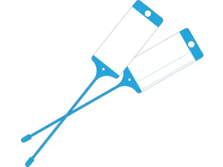 Goederenlabel PP blauw blanco gelijnd - 4