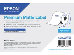 Premium Matte Label - Continuous Roll: 203mm x 60m