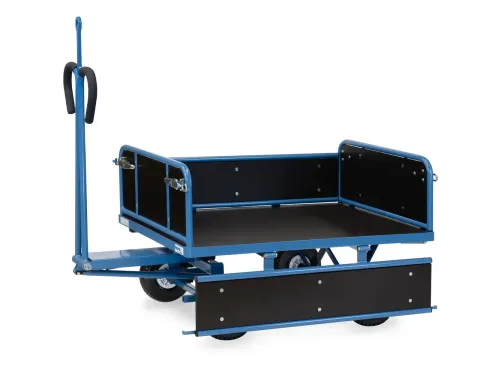Handtrekwagen 6453PZ 450kg 1140x740mm hout polyurethaan trekoog